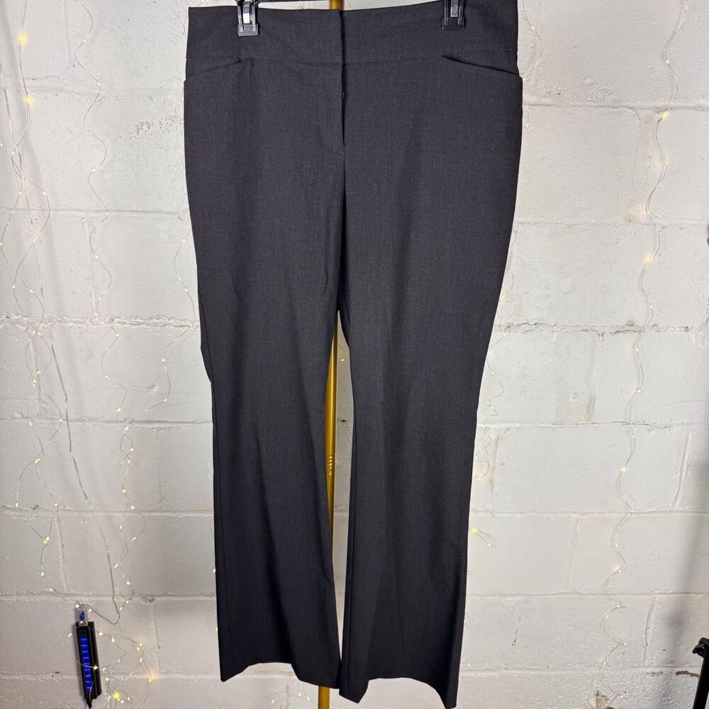 ann taylor curvy women’s 10 gray stretch dress pants straight leg trousers